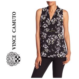 Vince Camuto Sleeveless Floral Print Top NWT